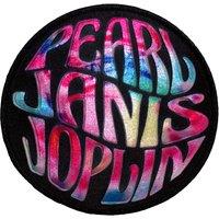 Janis Joplin Pearl Circle Woven Patch in Black