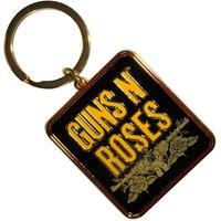Guns N Roses Stacked Logo Black Keyring Keychain