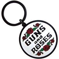 Guns N Roses Band Logo Keyring Keychain in White