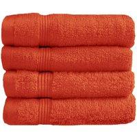 Allure Bath Fashions Luxury Zero Twist Egyptian Cotton Face Cloths - Pack of 4 in Terracotta