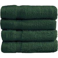 Allure Bath Fashions Luxury Zero Twist Egyptian Cotton Face Cloths - Pack of 4 in Dark Green