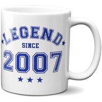 Bad Zebedee Legend Since 2008 18th Birthday Anniversary Mug in Blue | Size: 300ml