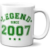 Bad Zebedee Legend Since 2008 18th Birthday Anniversary Mug in Green | Size: 300ml