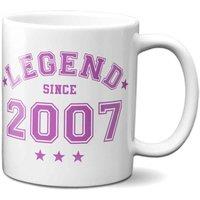 Bad Zebedee Legend Since 2008 18th Birthday Anniversary Mug in Pink | Size: 300ml