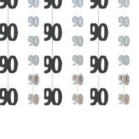 Unique Party Black 90th Birthday Anniversary Hanging String Drations