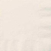Unique Party Block Colour Table Napkins (Pack Of 12) in Ivory
