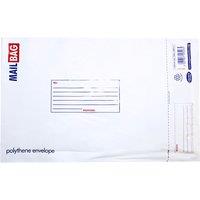 County Stationery Polythene Envelope Mail Bags (Pack Of 25) in White