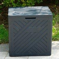 Gr8 Garden Plastic 120 Litre Garden Outdoor Storage Box in Black