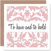 Wee Blue Coo Celebration Have Hold Ornate Wedding Card
