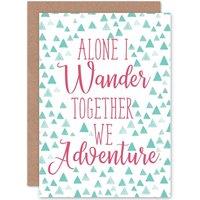Wee Blue Coo Together We Adventure Anniversary Love Valentines Card