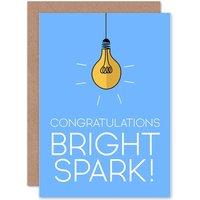 Artery8 Bright Spark Greetings Card in Blue
