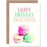 Artery8 Happy Birthday Sweetness Cake Greetings Card in White