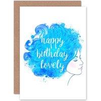 Artery8 Lovely Birthday Greetings Card in Blue
