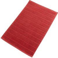 CHRISTY 'Signum' Heavyweight 100% Combed Cotton Bath Mat in Light Red