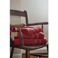 CHRISTY 'Signum' Heavyweight 100% Combed Cotton Towels in Red