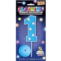 Unique Party Flashing Number Birthday Dration in Blue