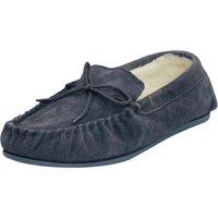 Eastern Counties Leather Wool-blend Hard Sole Moccasins in Navy | Size: 3