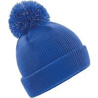 Beechfield Reflective Bobble Beanie in Royal