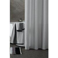 Catherine Lansfield 'Textured Stripe' Shower Curtain in Silver