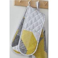 Catherine Lansfield 'Larsson Geo' Double Oven Glove in Yellow