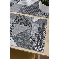Catherine Lansfield 'Larsson Geo' Place Mat Pair in Grey