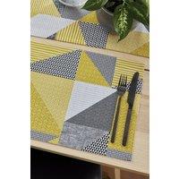 Catherine Lansfield 'Larsson Geo' Place Mat Pair in Yellow