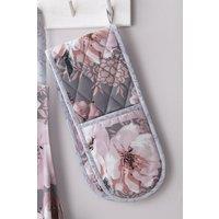 Catherine Lansfield 'Dramatic Floral' Double Oven Glove in Grey
