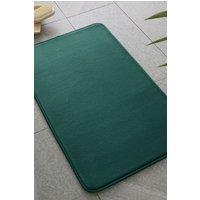 Catherine Lansfield 'Anti- Bacterial Memory Foam' Bath Mat in Dark Green