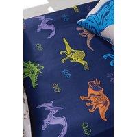 Catherine Lansfield 'Prehistoric Dinosaurs' Fitted Sheet in Blue | Size: Single