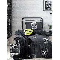Catherine Lansfield Skulls Duvet Cover Set in Grey | Size: Single