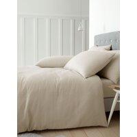Catherine Lansfield 'Brushed Cotton' Duvet Cover Set in Cream | Size: Single