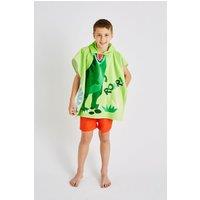Catherine Lansfield 'Dinosaur' Hooded Towel Poncho in Green