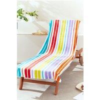 Catherine Lansfield 'Rainbow Stripe' Beach Sun Lounger Towel