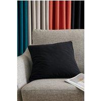 Catherine Lansfield 'Wilson Velvet' Cushion in Black | Size: 45 cm x 45 cm