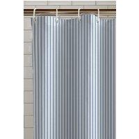 Catherine Lansfield 'Timeless Stripe' Shower Curtain in Blue | Size: 180 cm width x 180 cm drop
