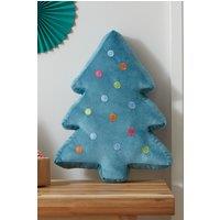 Catherine Lansfield 'Christmas Tree' 3D Shaped Cushion in Green