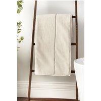 Bianca 'Zero Twist Satin Stitch' Cotton Towel in Cream