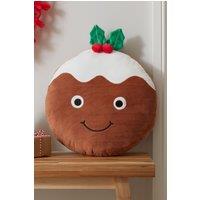 Catherine Lansfield 'Christmas Pudding' 3D Shaped Cushion in Brown