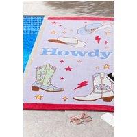 Sassy B 'Howdy Cowgirl' Cotton Beach Towel in Lilac