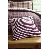 Catherine Lansfield 'Stab Stitch' Cushion in Plum | Size: 43 cm x 43 cm