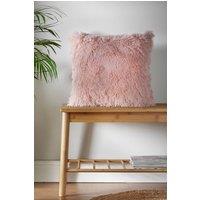 Catherine Lansfield 'Cuddly' Faux Fur Heart Cushion in Pink | Size: 45 cm x 45 cm