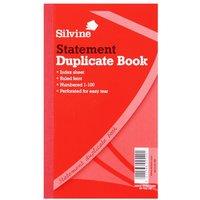 Silvine Duplicate Large Feint 200 Sheets Statement Book (Pack Of 6) in White