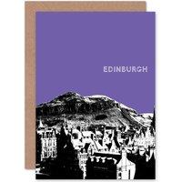 Artery8 Arthur's Seat Edinburgh Scottish Landmark Purple Scottish Card