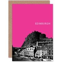 Artery8 Grassmarket Edinburgh Pink Greetings Card