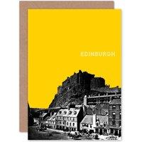Artery8 Grassmarket Edinburgh Yellow Greetings Card