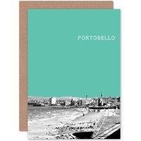 Artery8 Portobello Edinburgh Scottish Landmark Teal Scotland Card