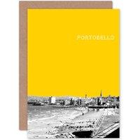 Artery8 Portobello Edinburgh Yellow Greetings Card
