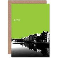 Wee Blue Coo Leith Shore Edinburgh Scottish Green Scotland Card