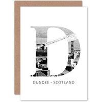 Artery8 Scotland Dundee Letter Greetings Card in White