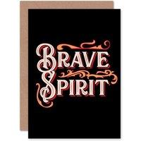 Wee Blue Coo Cirque Set Brave Spirit Quote Card